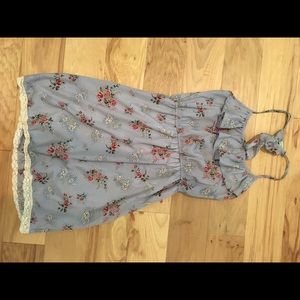 Pale blue floral sundress